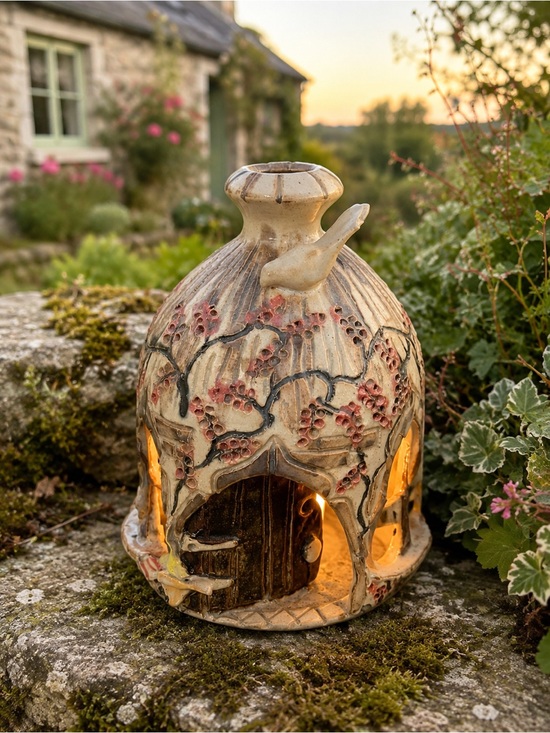 Cara Turner Other - Cara Turner Ceramics Fairy House Bird Flowers Castlecove Kerry Ireland Signed